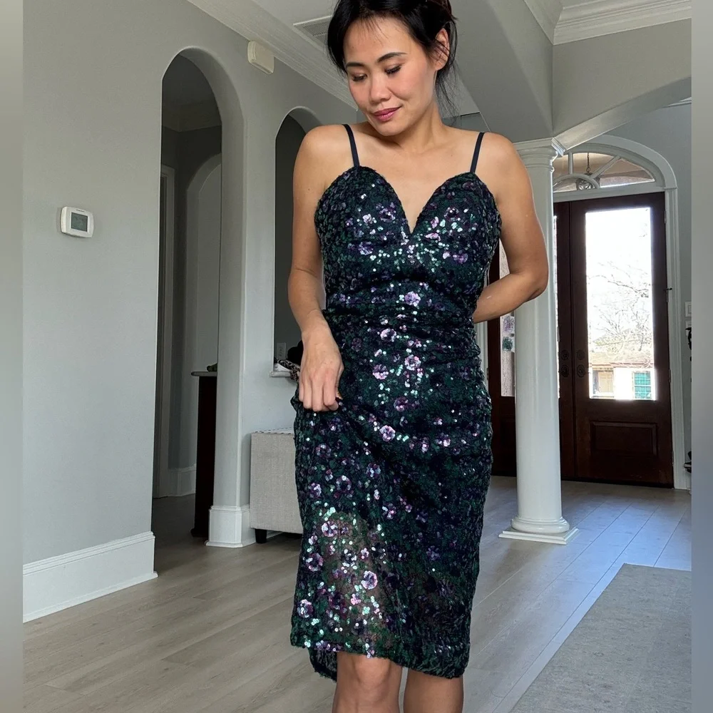 ✨NWT Dress The Population Lace Sequins Dress✨ - Picture 7 of 7